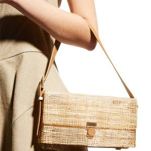 NWT Cult Gaia Arezoo Acrylic Straw Shoulder Bag